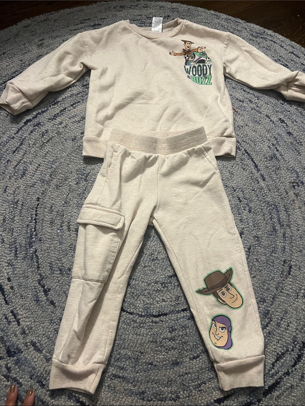 Cream Kids Sweatshirt and Jogger Set